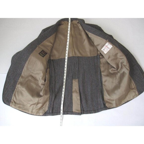 VTG John Weitz Harris Tweed 100% Pure Scottish Wool 2 Button Jacket Sz See Pic - Picture 7 of 9
